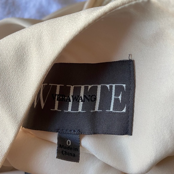 White by Vera Wang Bridesmaid Dress One Shoulder - Picture 3 of 7